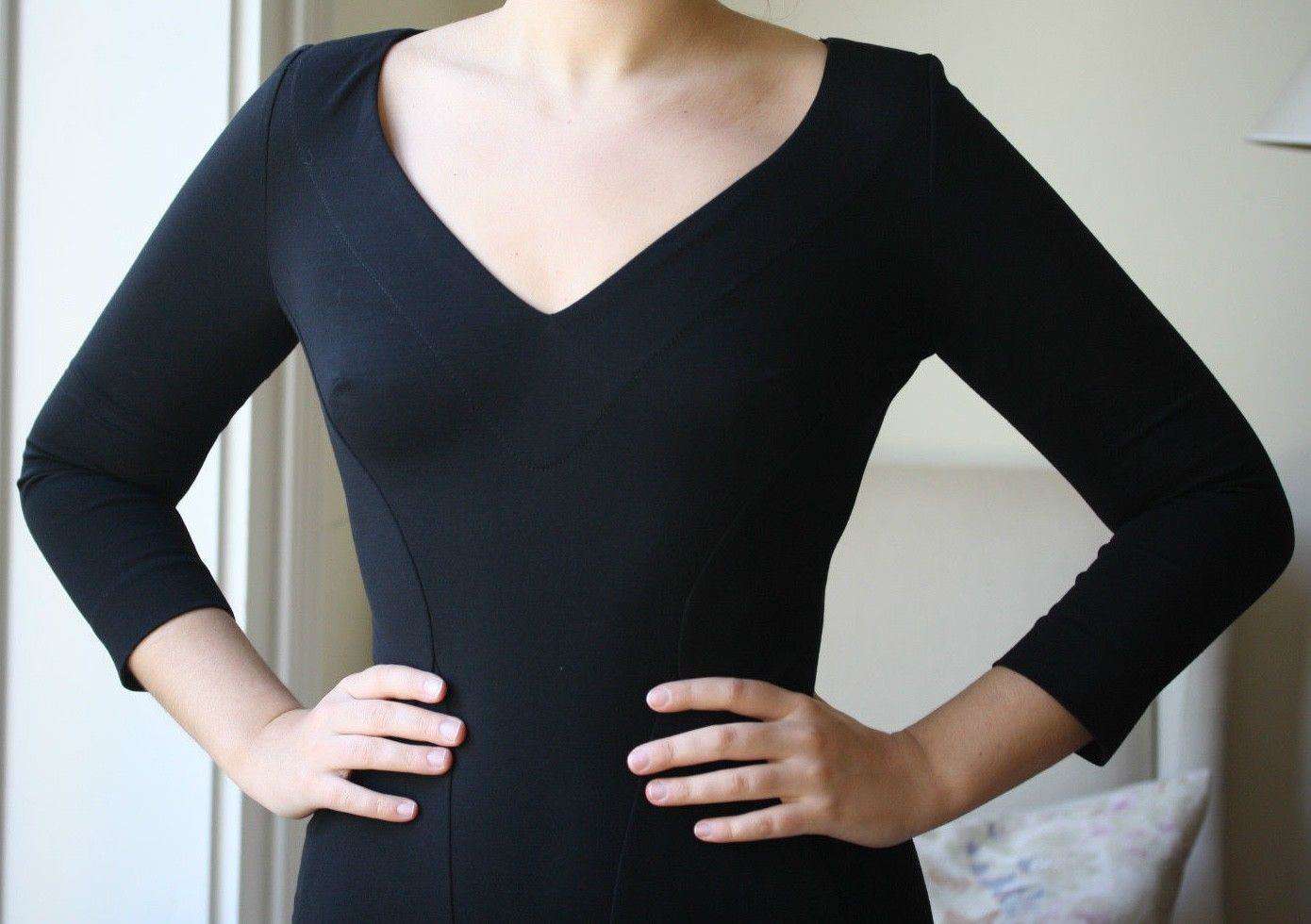 STELLA MCCARTNEY BLACK COTTON BLEND DRESS IT 42 UK 10 - Image 4