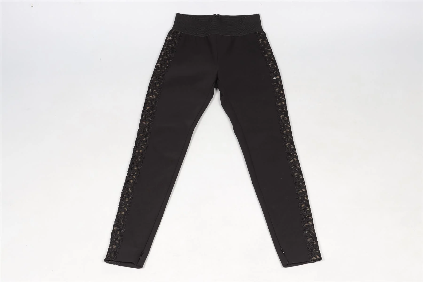 STELLA MCCARTNEY BLACK COTTON SKINNY PANTS IT 36 UK 4 - Image 7