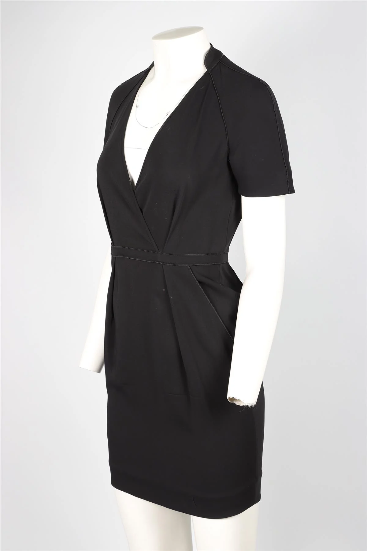 STELLA MCCARTNEY BLACK CREPE MINI DRESS IT 38 UK 6 - Image 3