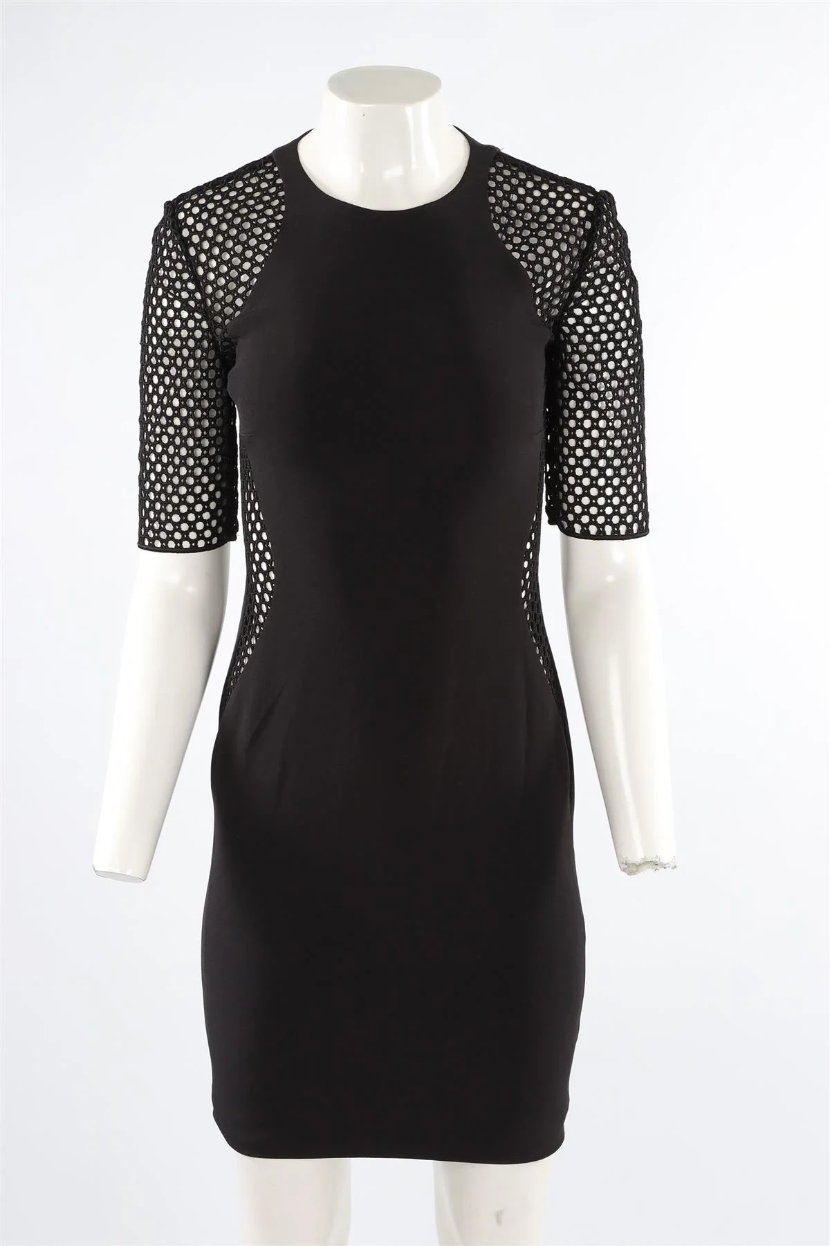 STELLA MCCARTNEY BLACK CREPE MINI DRESS IT 38 UK 6 - Image 2