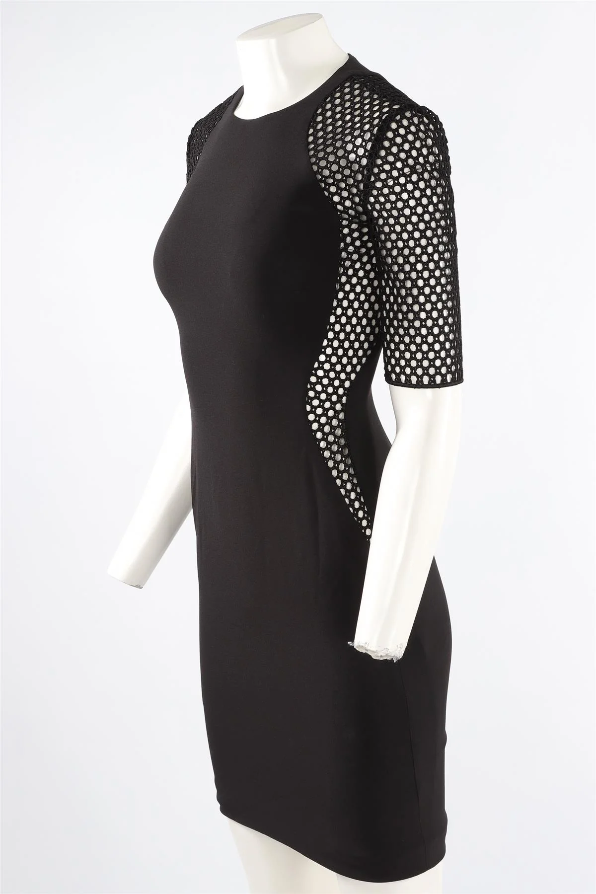 STELLA MCCARTNEY BLACK CREPE MINI DRESS IT 38 UK 6 - Image 3