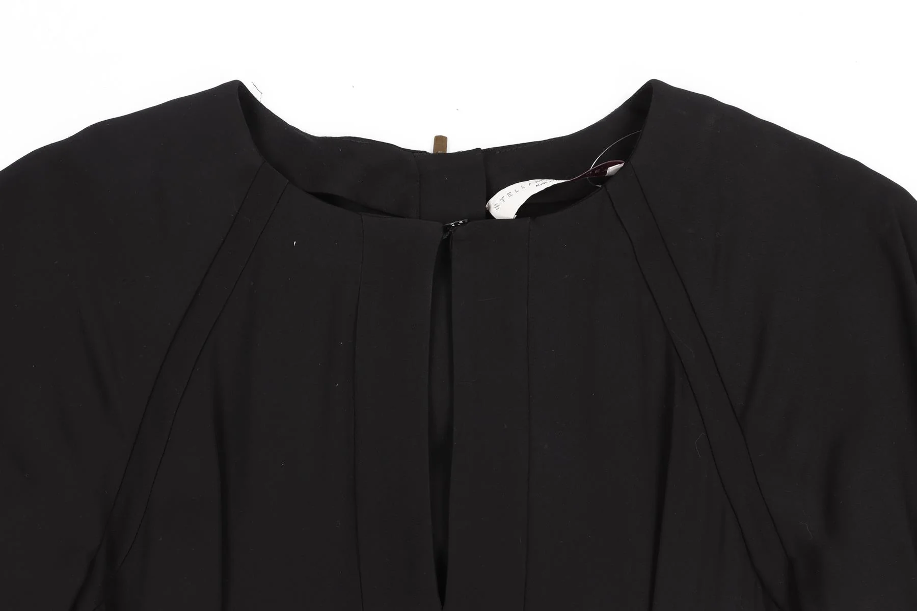 STELLA MCCARTNEY BLACK CREPE MINI DRESS IT 38 UK 6 - Image 3