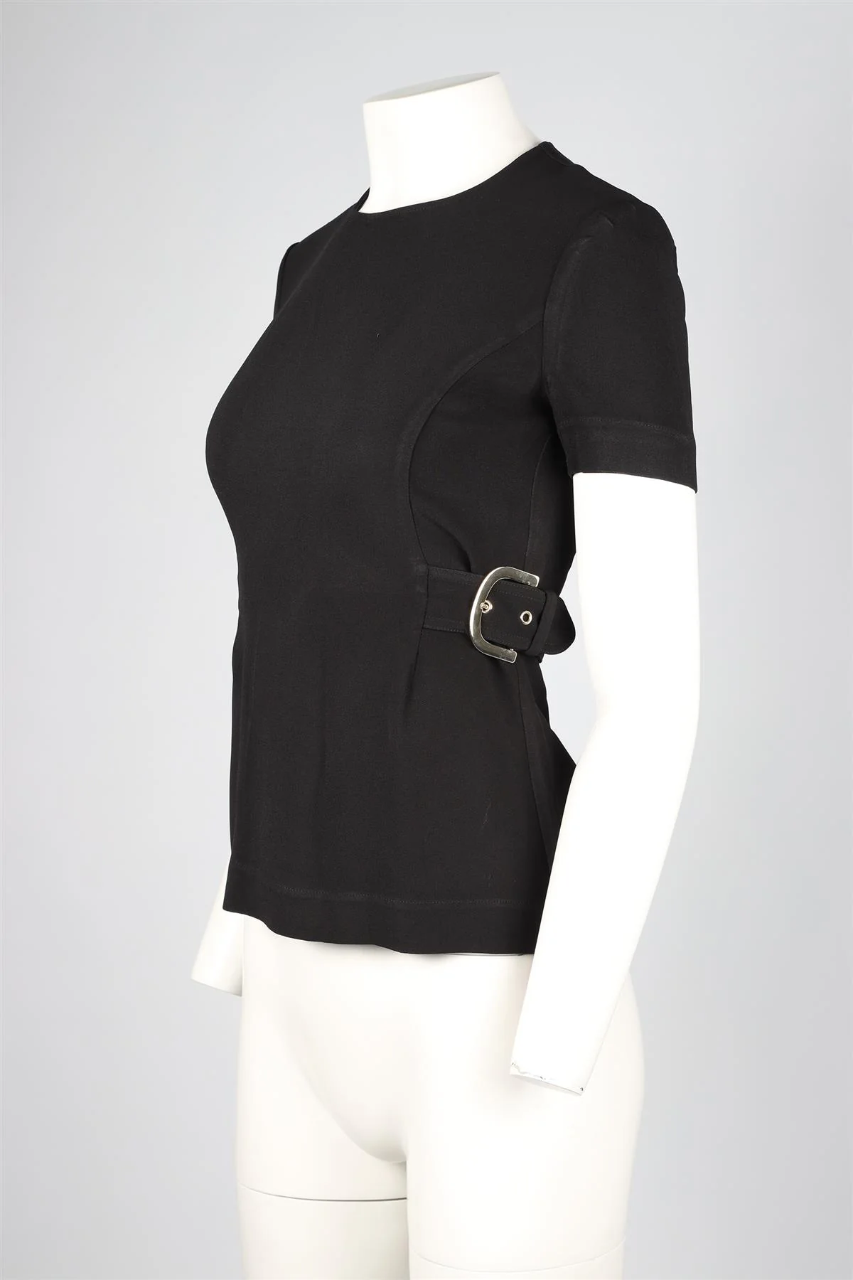 STELLA MCCARTNEY BLACK CREPE TOP IT 36 UK 4 - Image 3