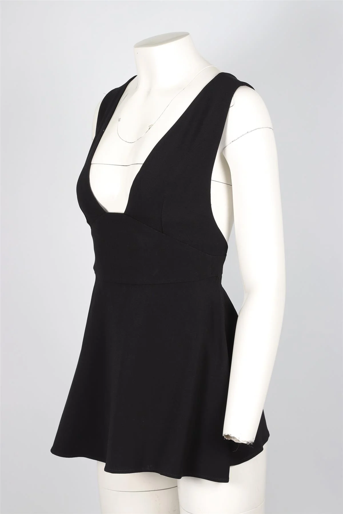 STELLA MCCARTNEY BLACK CREPE TOP IT 38 UK 6 - Image 3