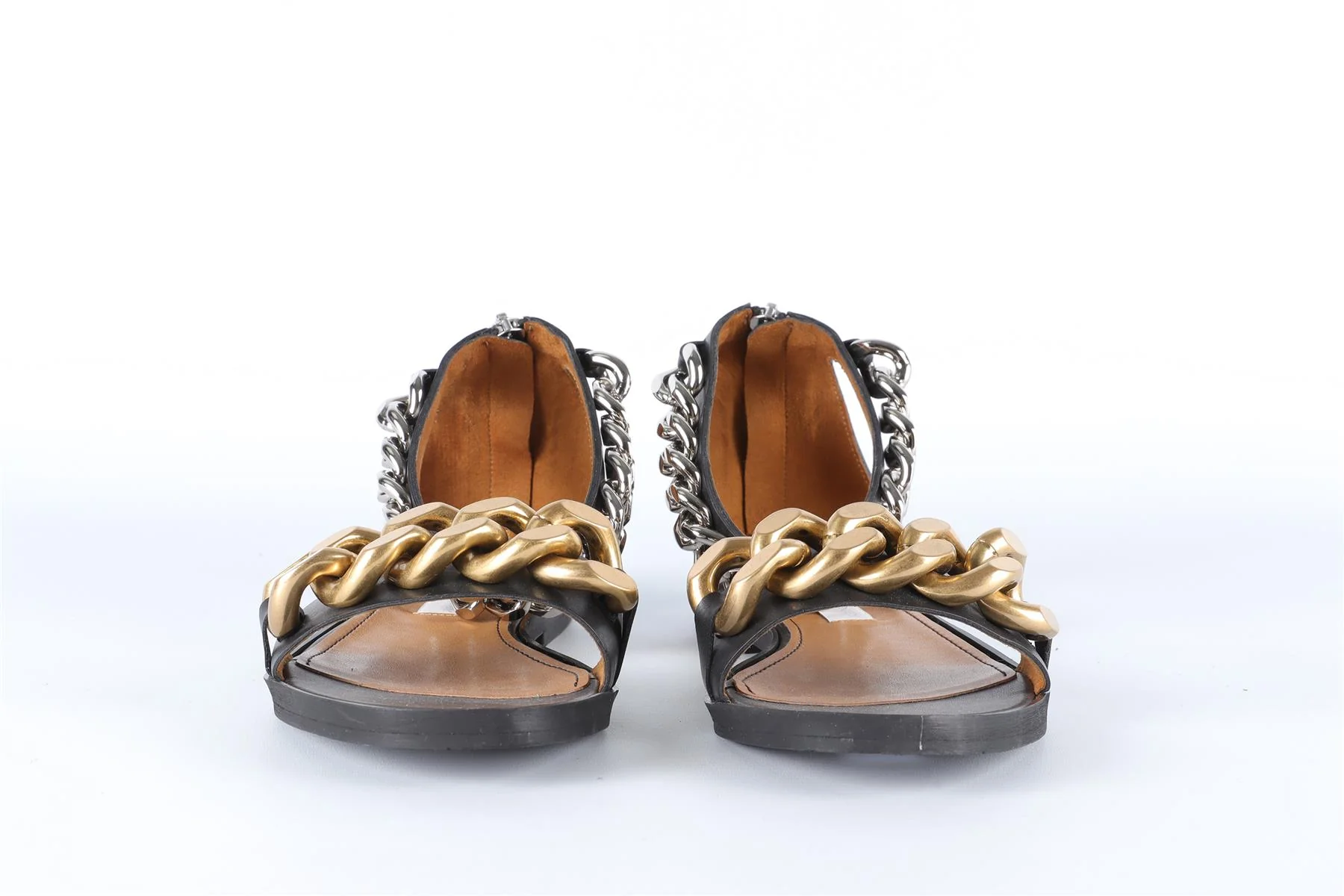 STELLA MCCARTNEY BLACK FAUX LEATHER SANDALS EU 38 UK 5 US 8 - Image 3