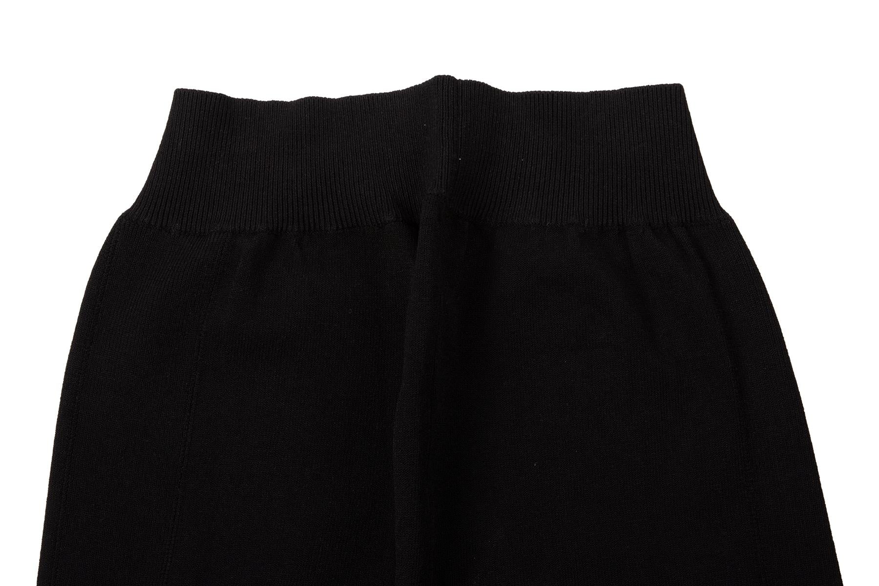 STELLA MCCARTNEY BLACK KNIT LEGGINGS IT 36 UK 4 - Image 5