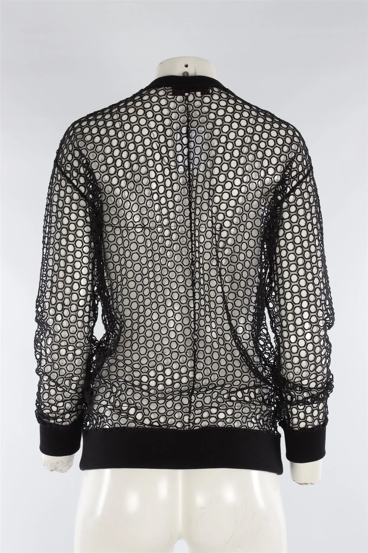 STELLA MCCARTNEY BLACK MESH SWEATER SMALL - Image 4