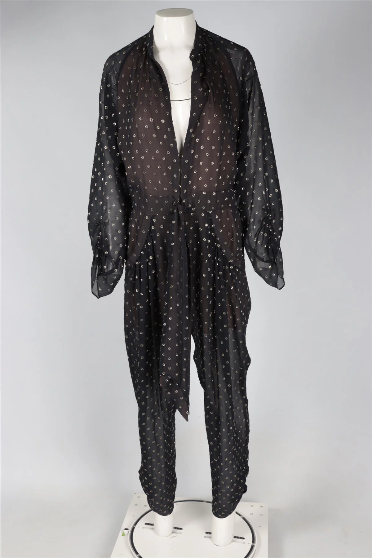 STELLA MCCARTNEY BLACK SILK JUMPSUIT IT 44 UK 12 - Image 2
