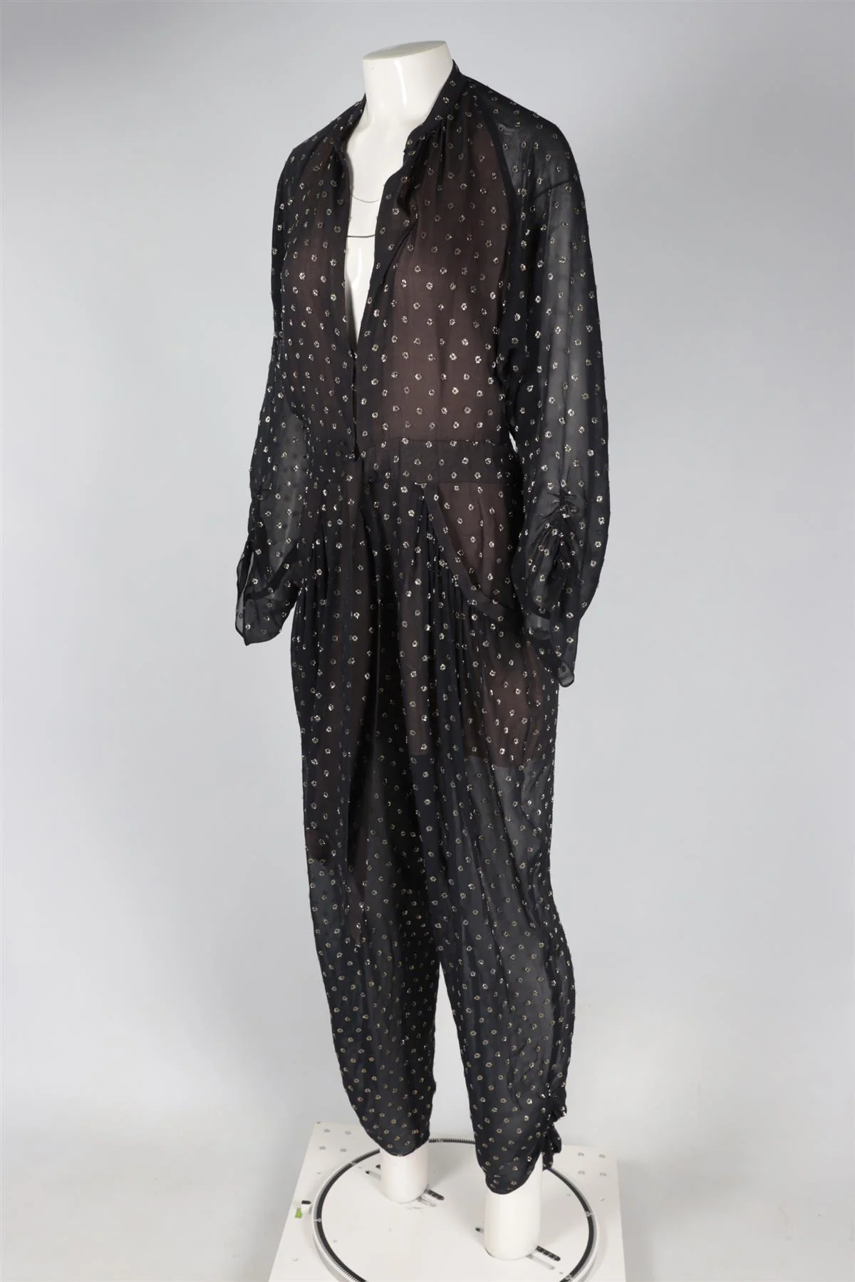 STELLA MCCARTNEY BLACK SILK JUMPSUIT IT 44 UK 12 - Image 3