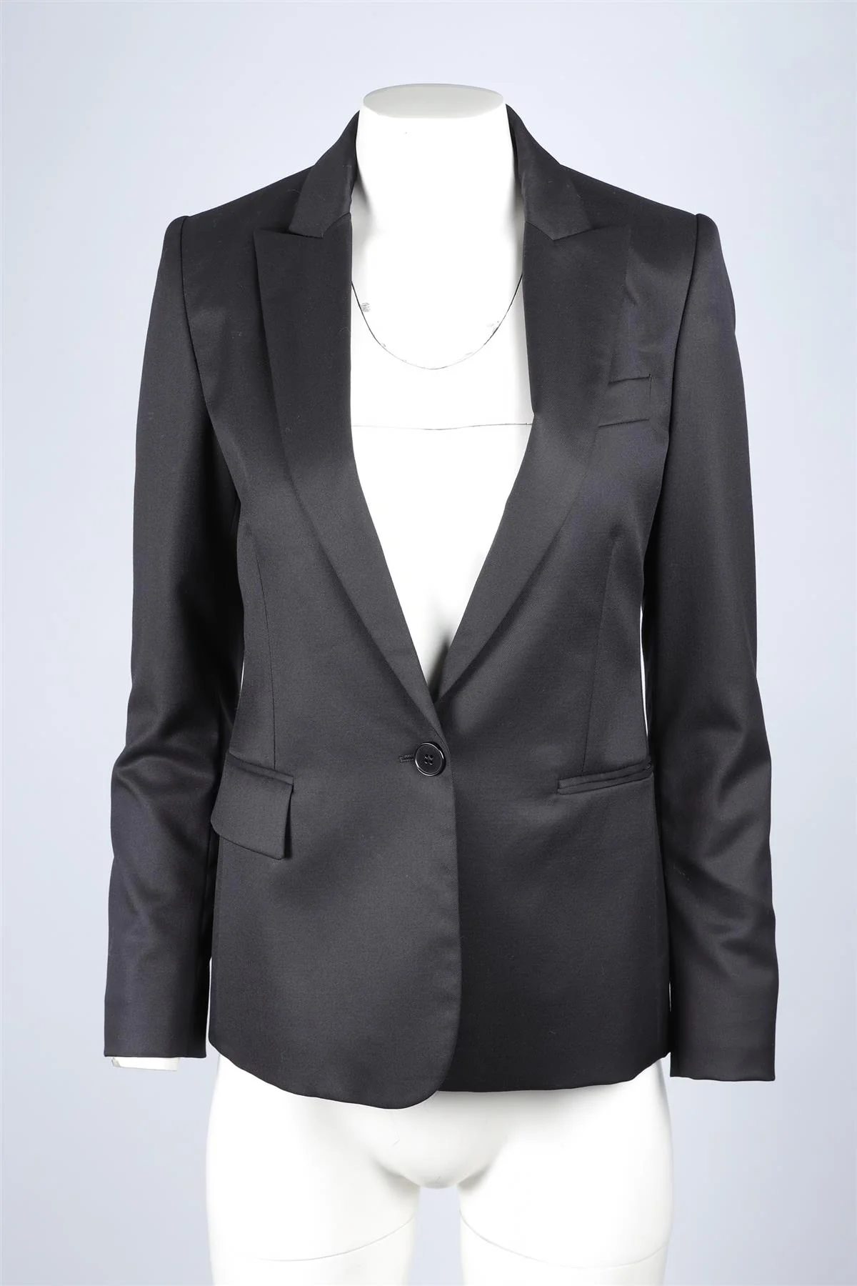 STELLA MCCARTNEY BLACK WOOL BLAZER IT 36 UK 4 - Image 2