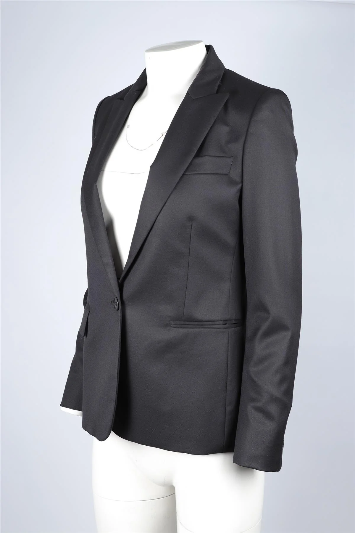 STELLA MCCARTNEY BLACK WOOL BLAZER IT 36 UK 4 - Image 3