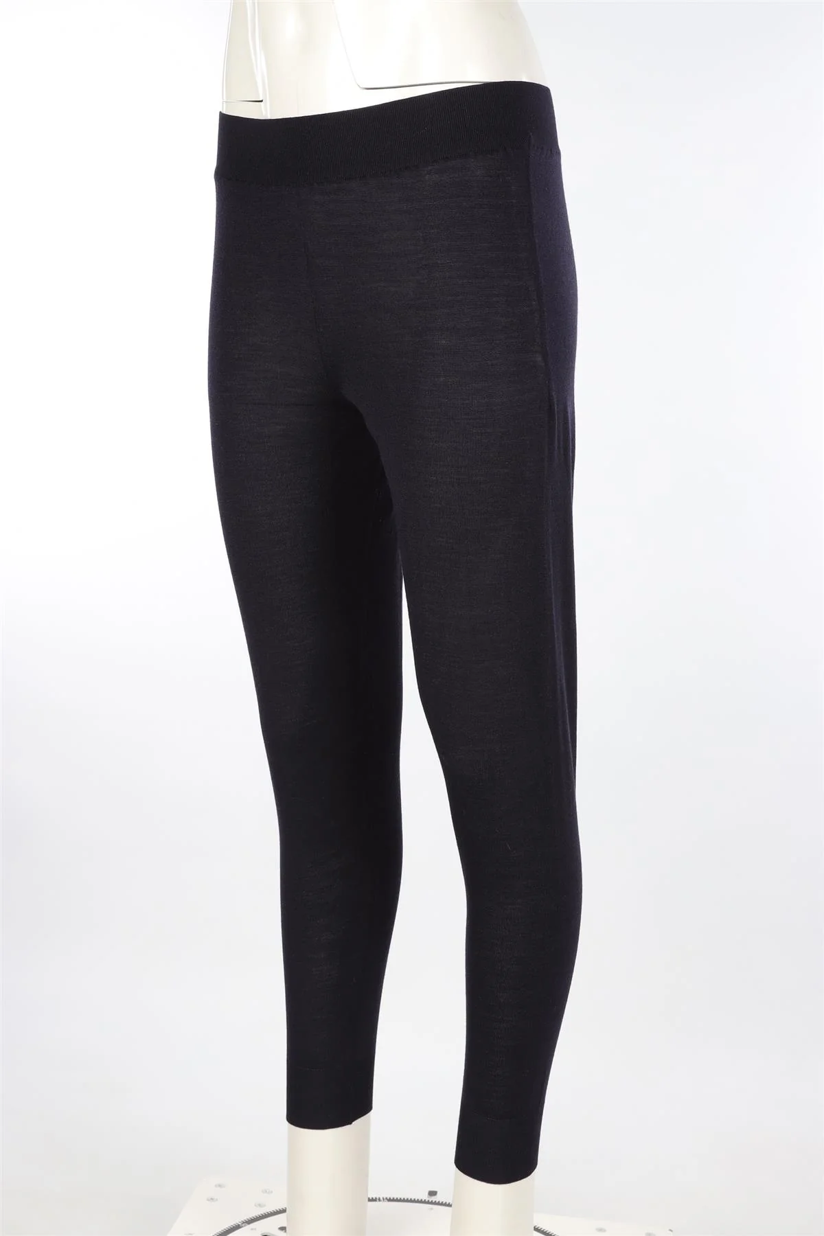 STELLA MCCARTNEY BLACK WOOL TAPERED PANTS IT 36 UK 4 - Image 3