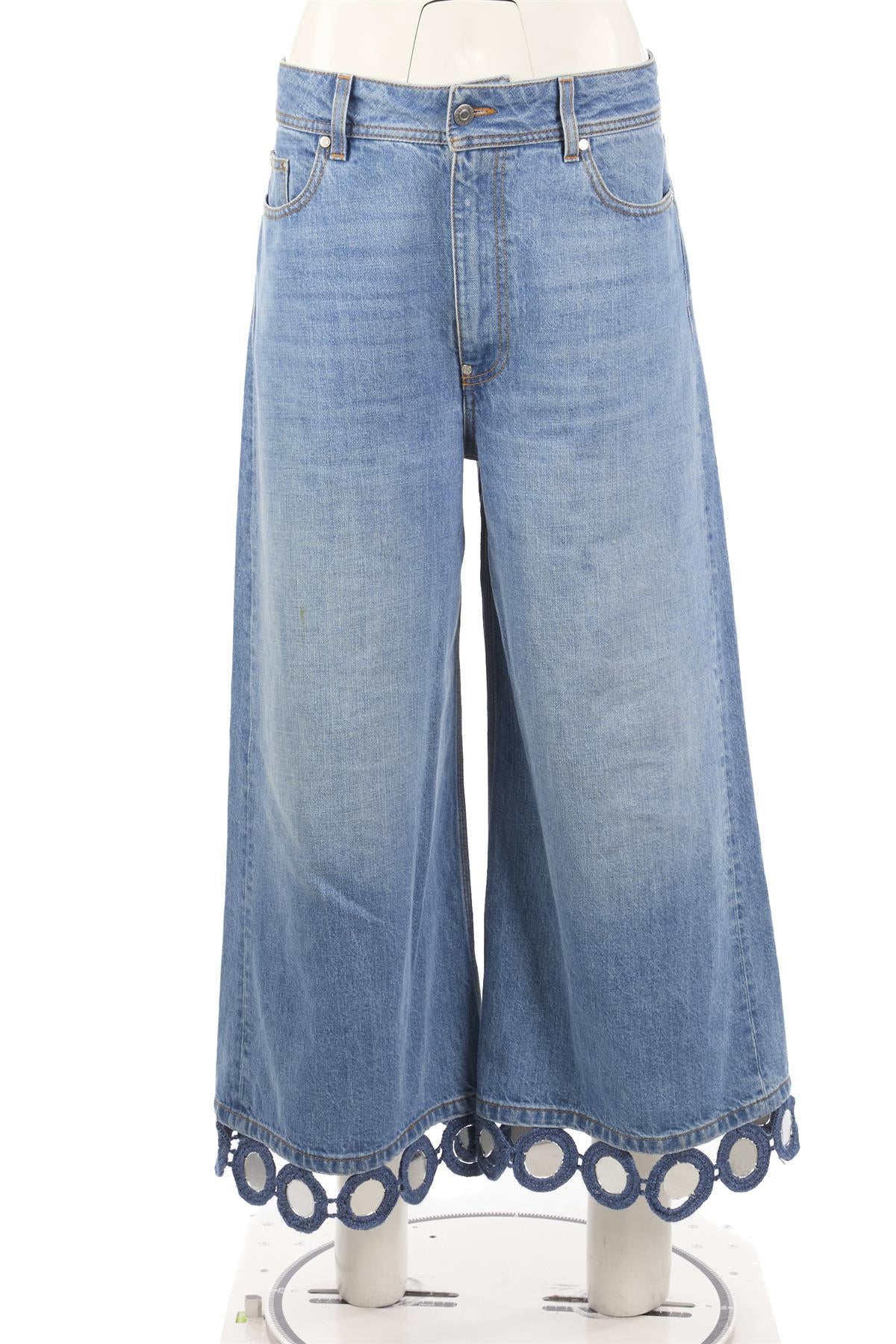 STELLA MCCARTNEY BLUE HIGH RISE WIDE LEG JEANS W29 - Image 2