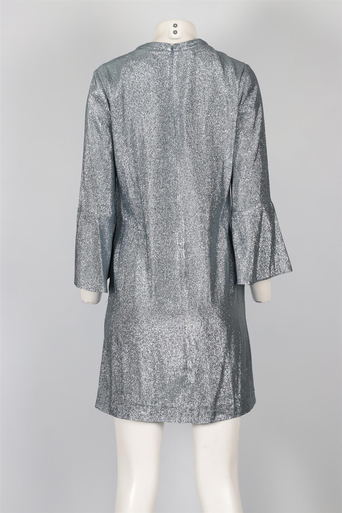 STELLA MCCARTNEY BLUE LAME MINI DRESS IT 42 UK 10 - Image 4
