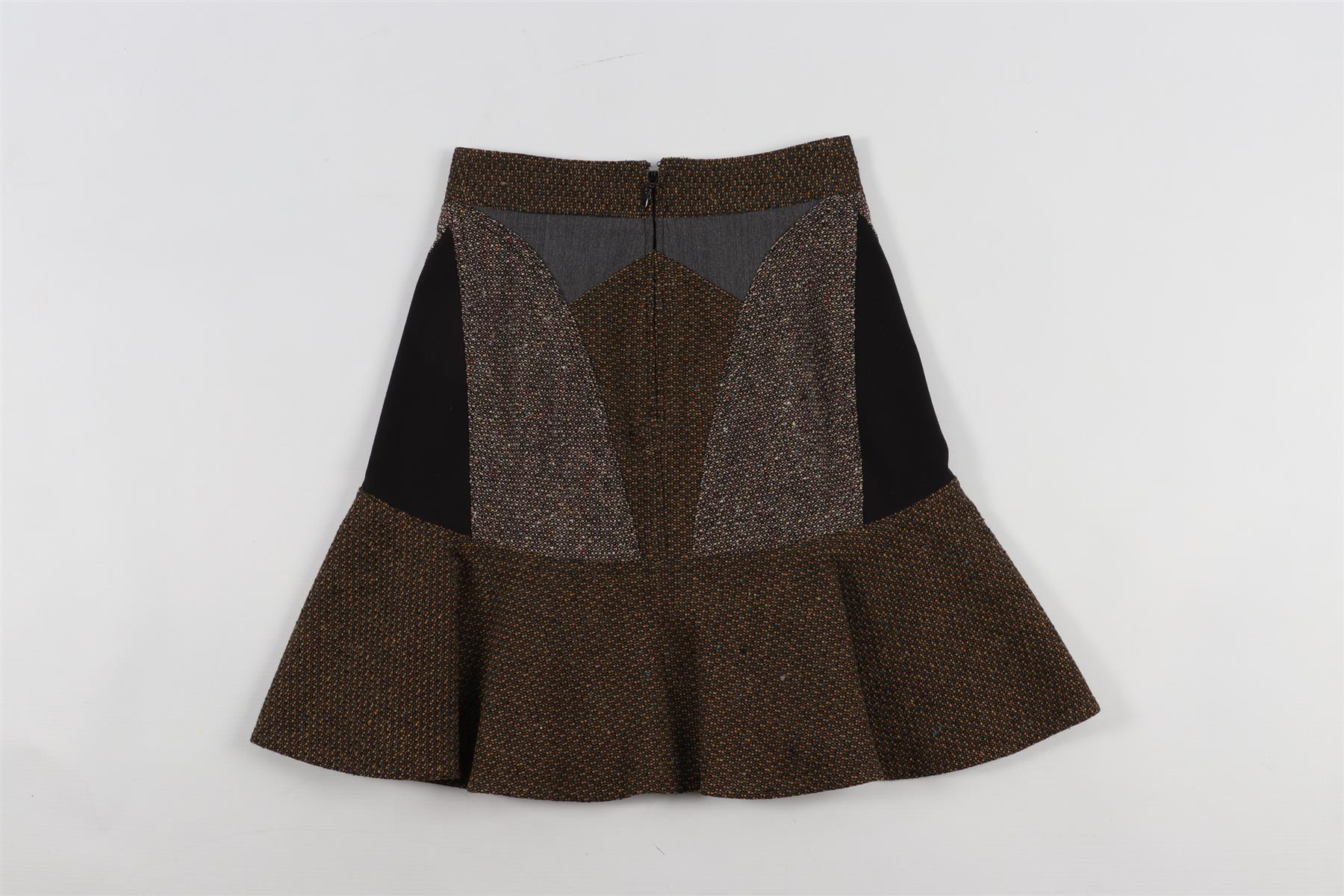 STELLA MCCARTNEY BROWN WOOL MINI SKIRT IT 34 UK 2 - Image 4