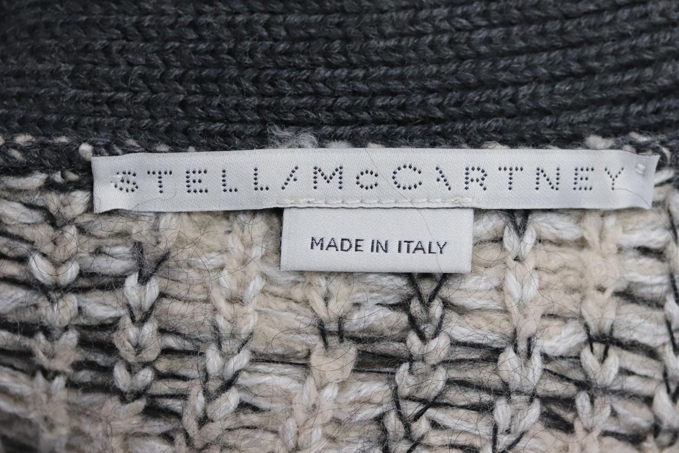 STELLA MCCARTNEY BRUSHED LEOPARD JACQUARD CARDIGAN IT 36 UK 4 - Image 5
