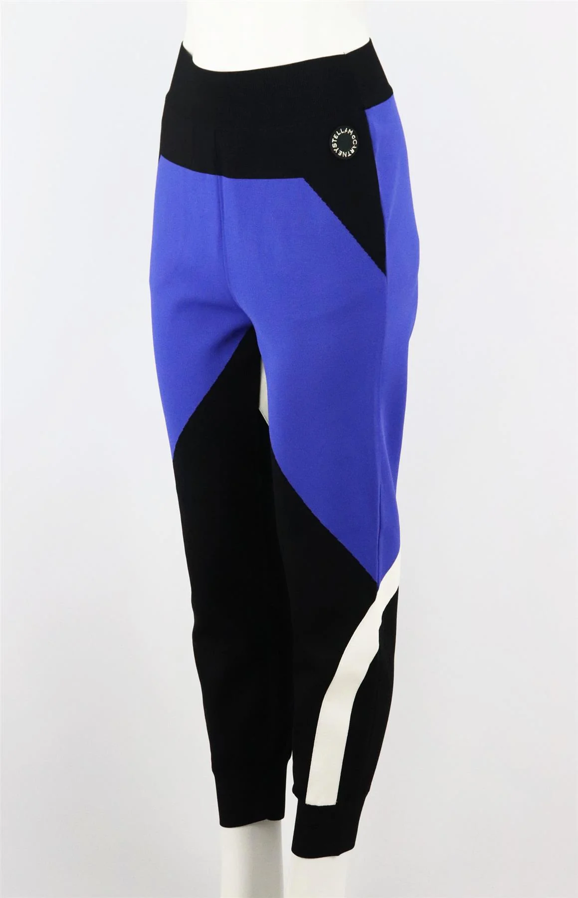 STELLA MCCARTNEY COLOUR BLOCK STRETCH KNIT TRACK PANTS IT 38 UK 6 - Image 3