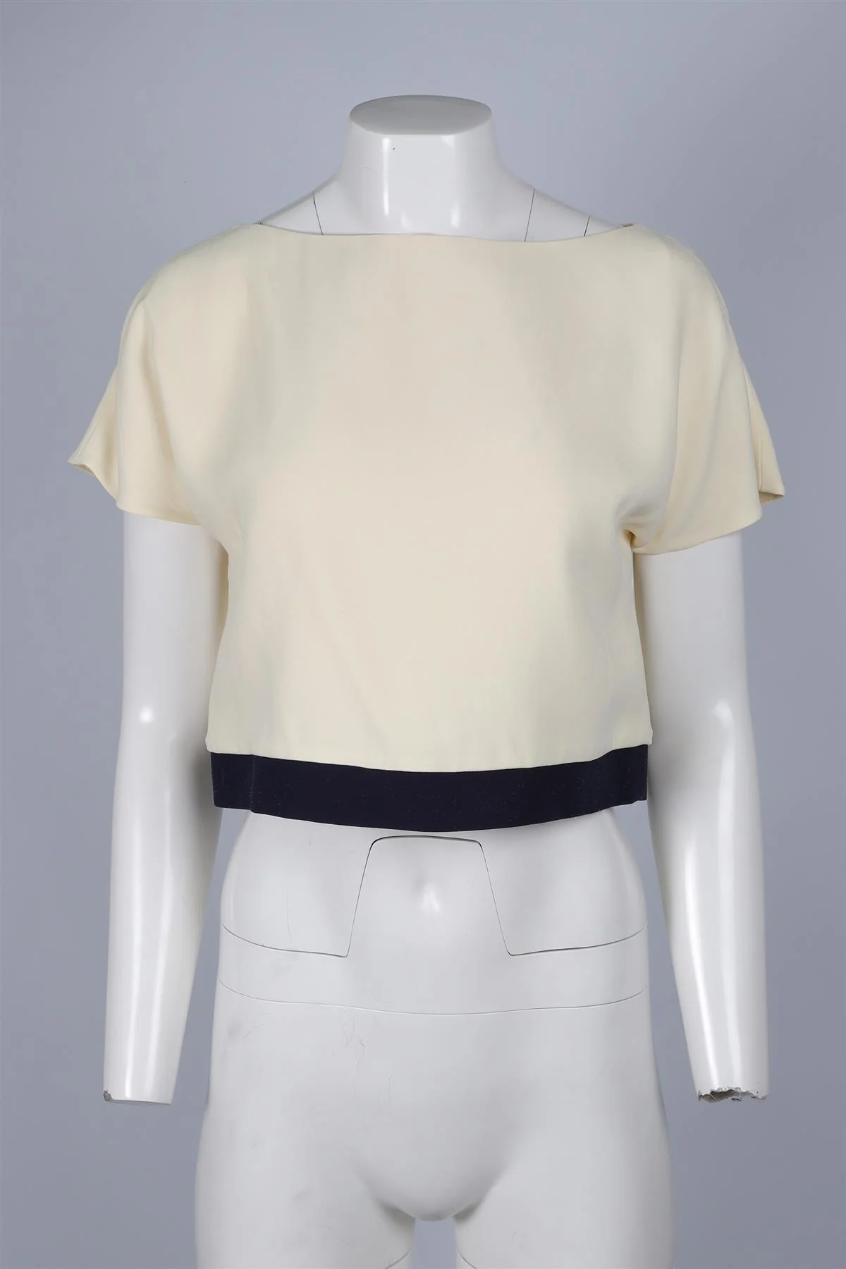 STELLA MCCARTNEY CREAM CREPE TOP IT 38 UK 6 - Image 2