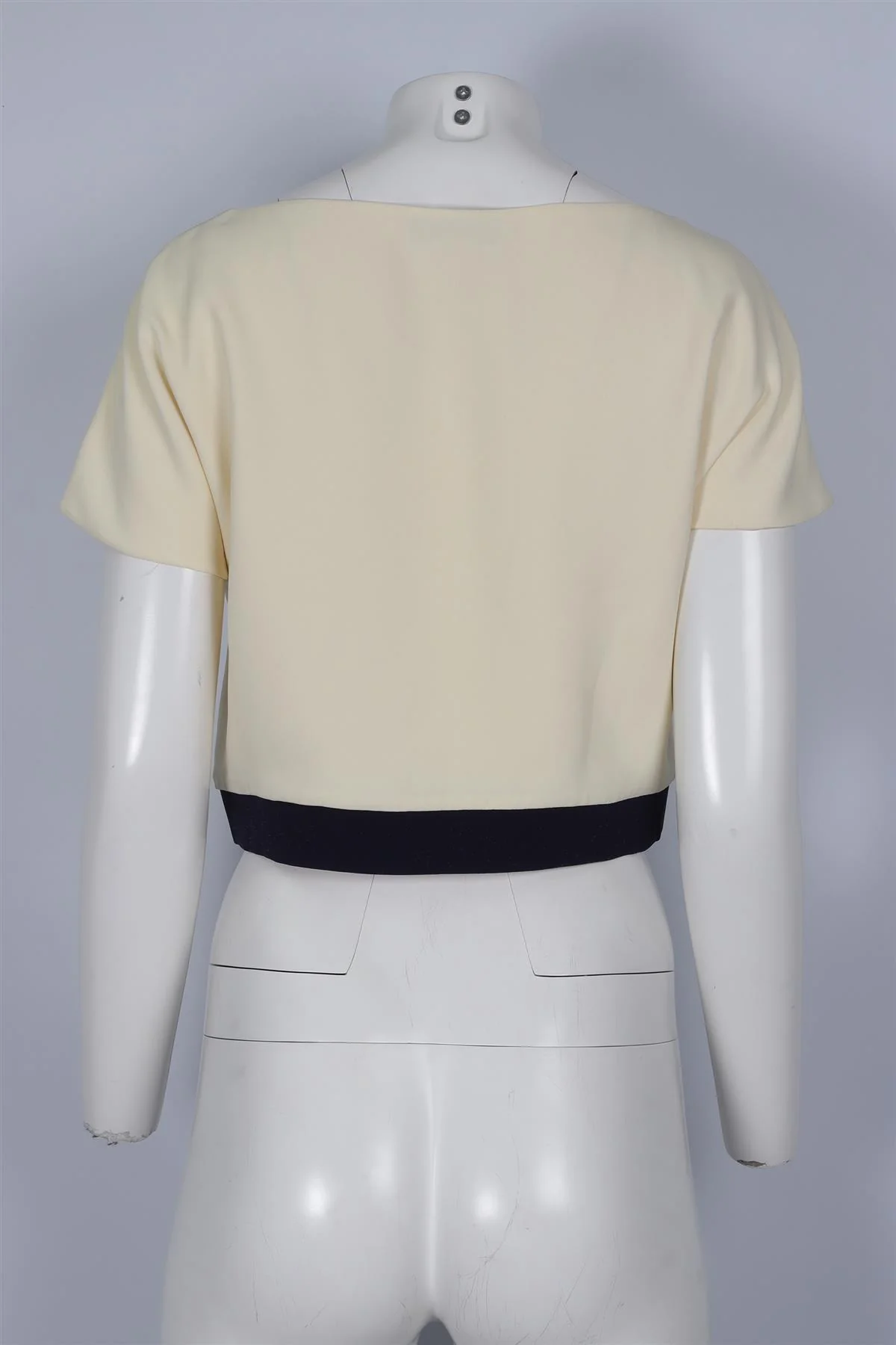 STELLA MCCARTNEY CREAM CREPE TOP IT 38 UK 6 - Image 4