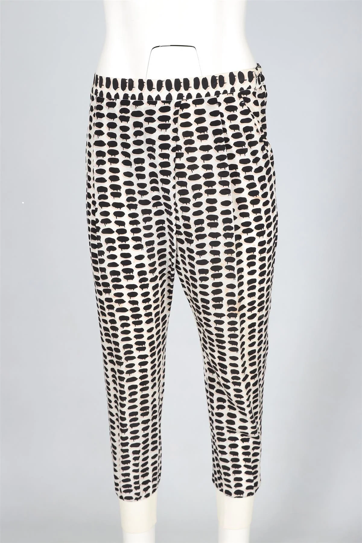 STELLA MCCARTNEY CREAM SILK TAPERED PANTS IT 36 UK 4 - Image 2