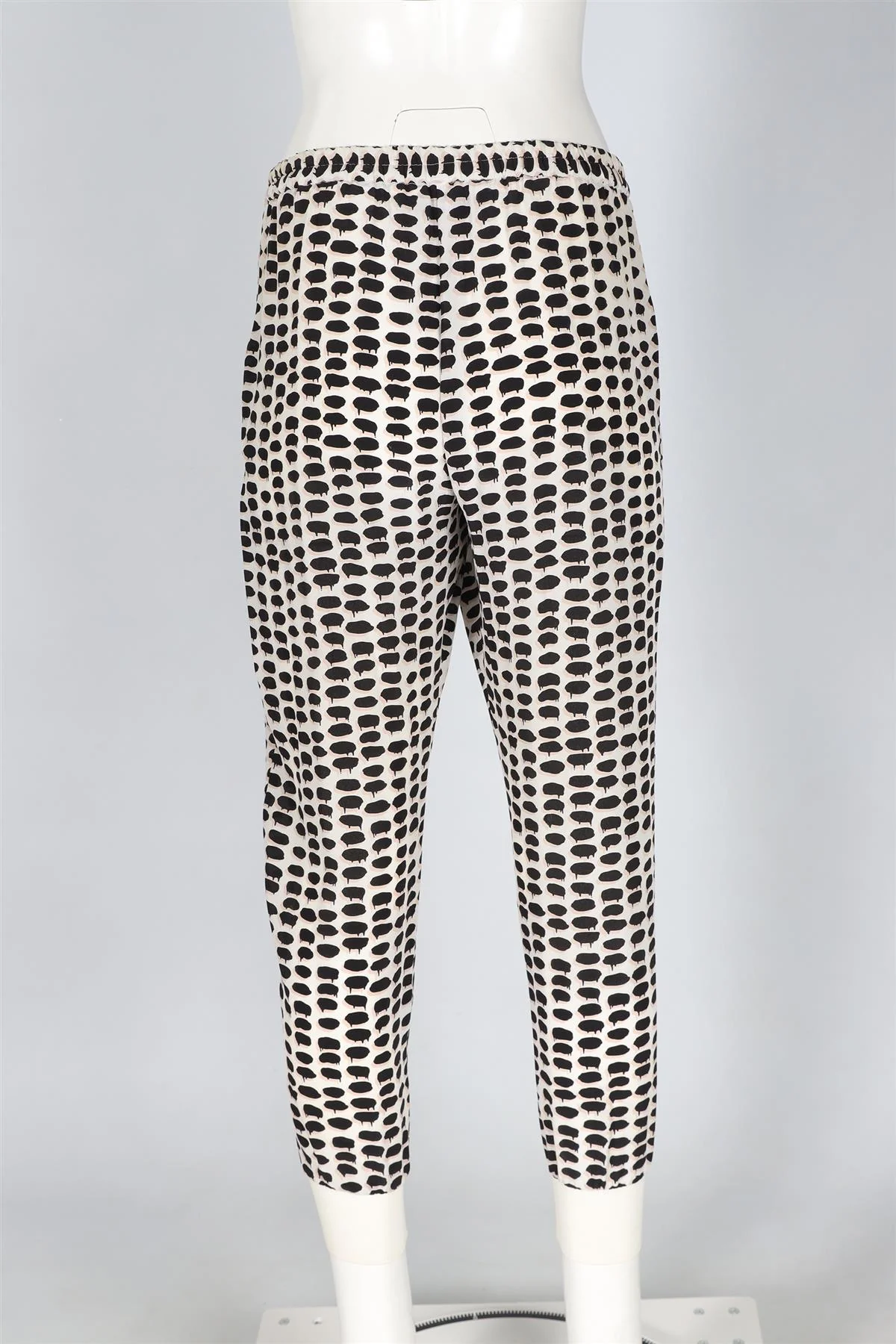 STELLA MCCARTNEY CREAM SILK TAPERED PANTS IT 36 UK 4 - Image 4
