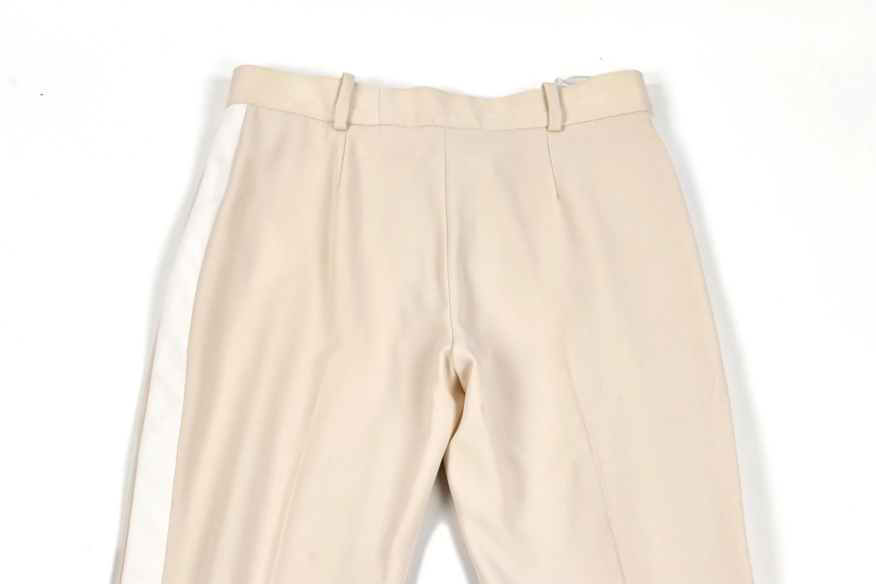 STELLA MCCARTNEY CREAM WOOL STRAIGHT LEG PANTS IT 38 UK 6 - Image 5