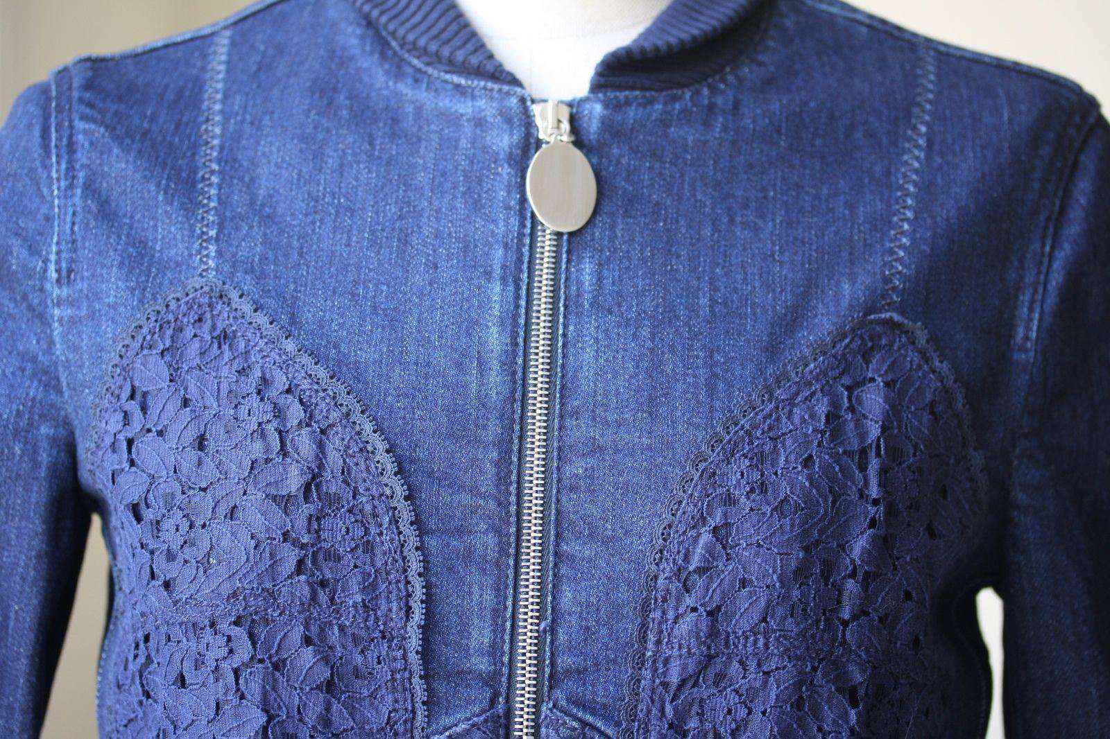 STELLA MCCARTNEY DENIM LACE JACKET IT 38 UK 8 - Image 6