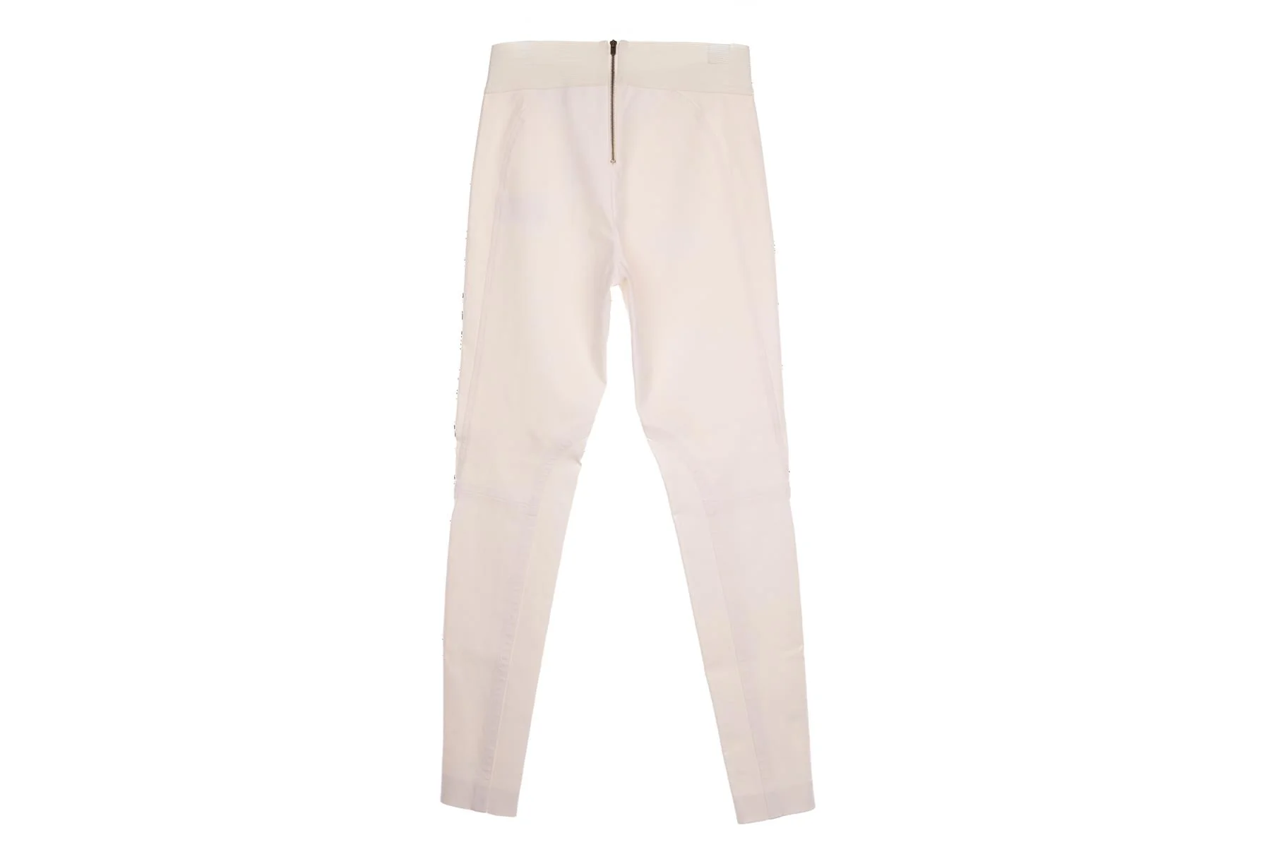 STELLA MCCARTNEY ECRU COTTON SKINNY PANTS IT 36 UK 4 - Image 4