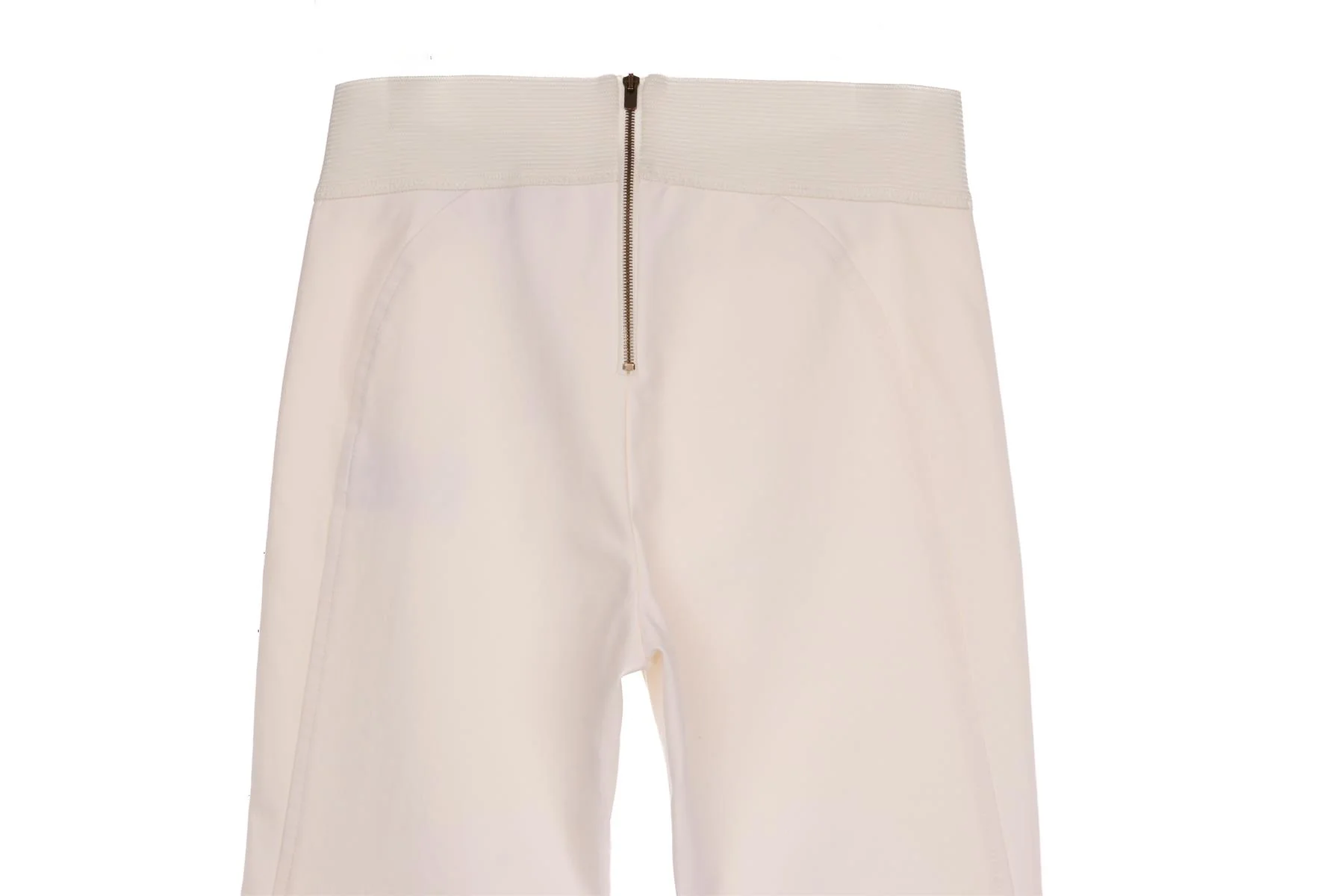 STELLA MCCARTNEY ECRU COTTON SKINNY PANTS IT 36 UK 4 - Image 5