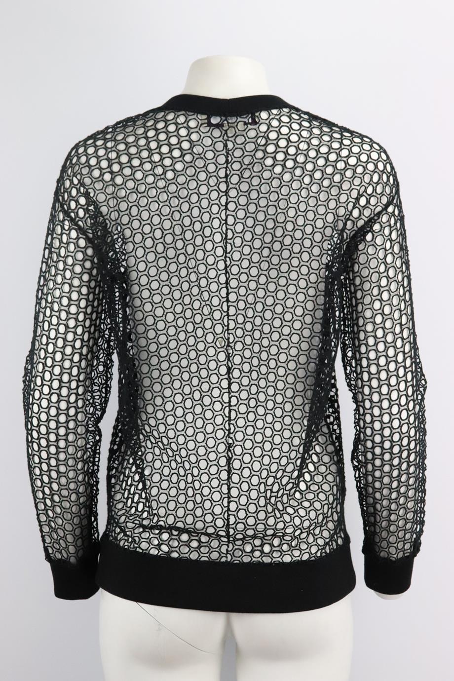 STELLA MCCARTNEY EMBROIDERED MESH SWEATER SMALL - Image 4