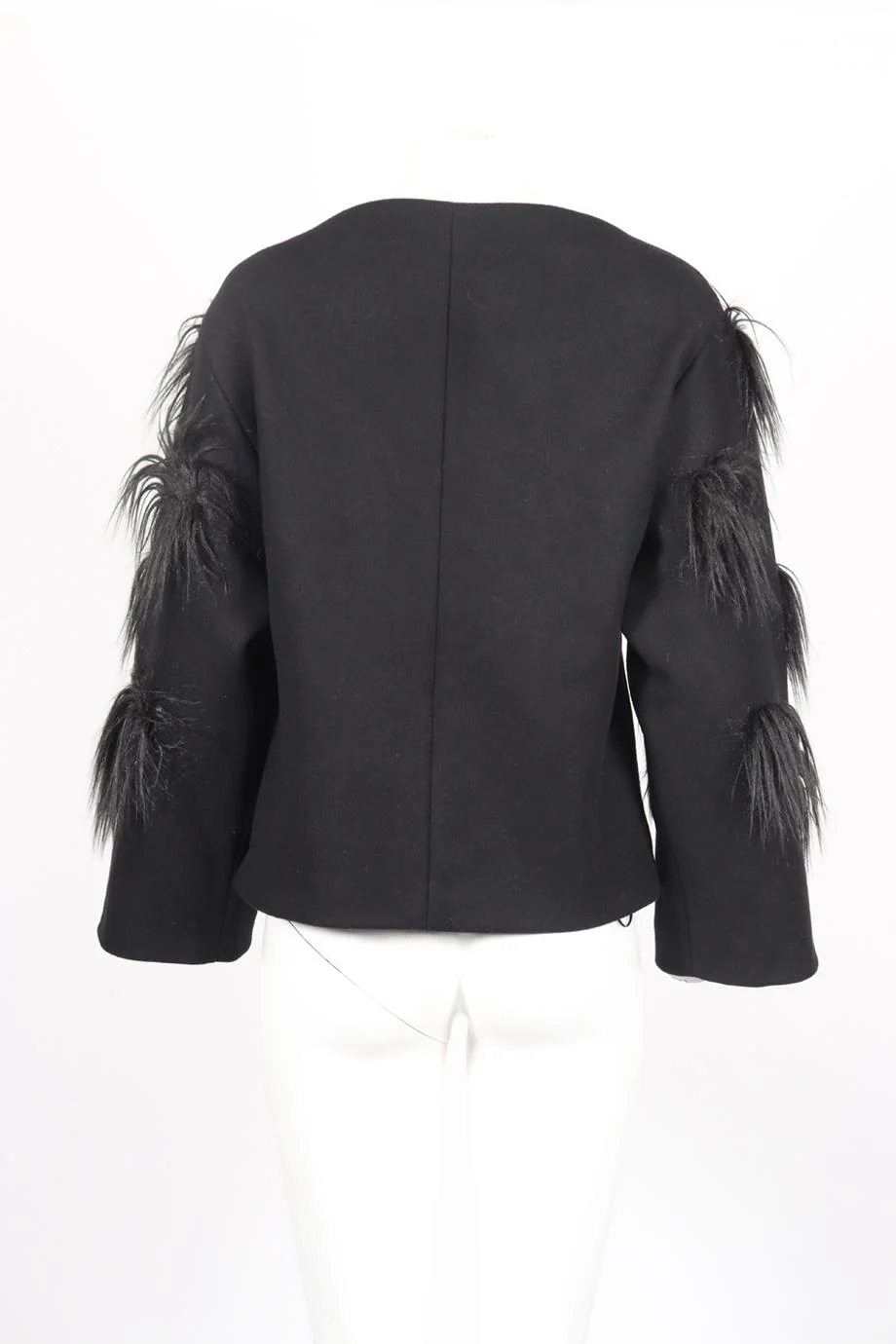 STELLA MCCARTNEY FAUX FUR AND WOOL BLEND TOP IT 34 UK 2 - Image 4