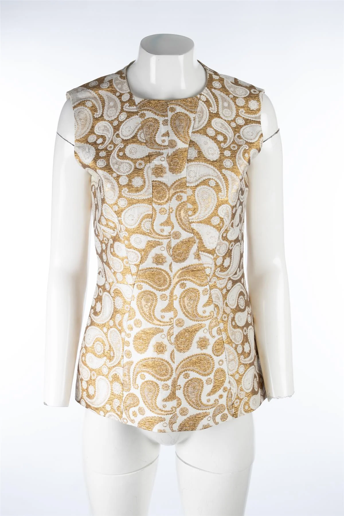 STELLA MCCARTNEY GOLD COTTON TOP IT 42 UK 10 - Image 2