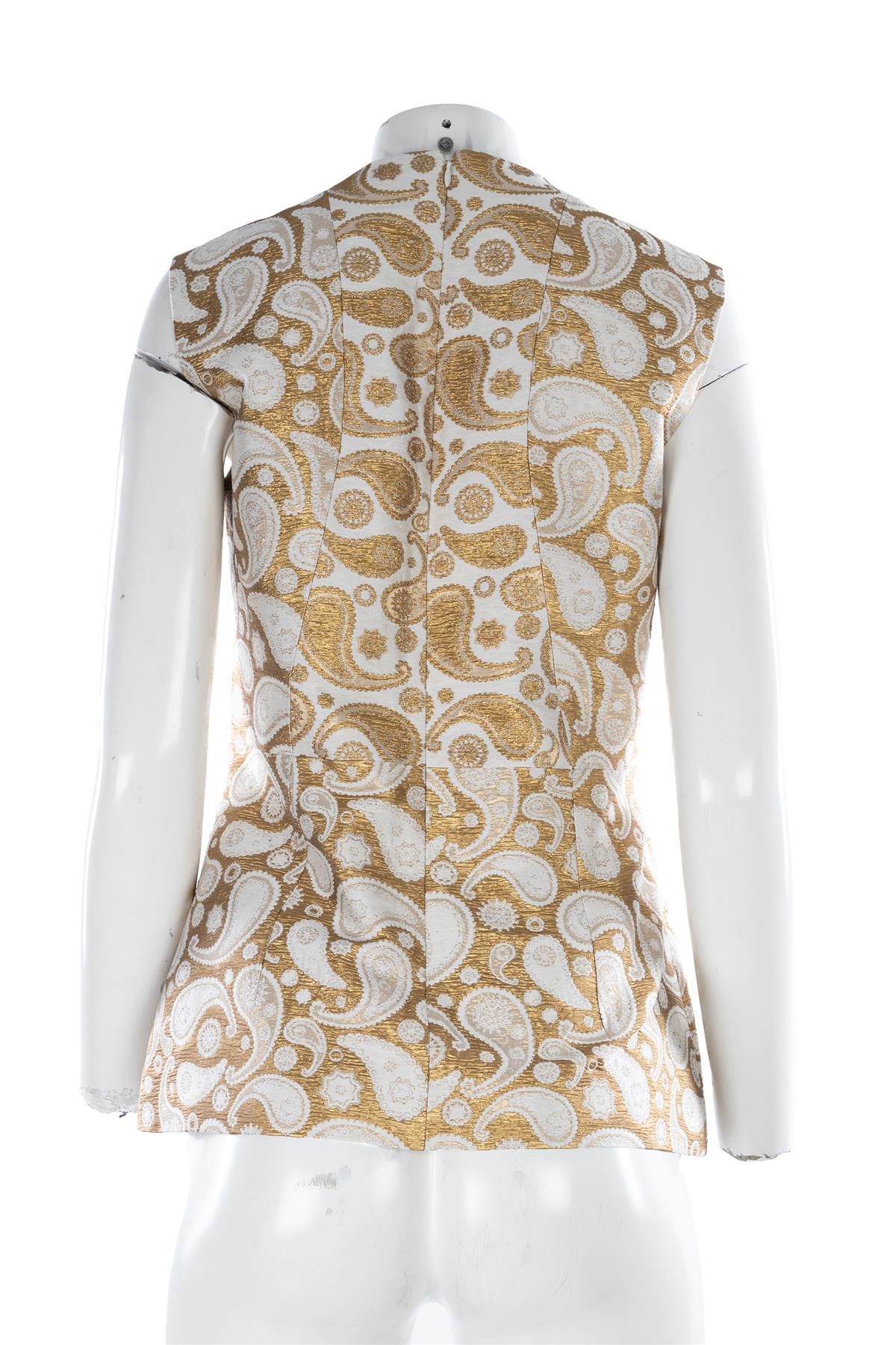 STELLA MCCARTNEY GOLD COTTON TOP IT 42 UK 10 - Image 4