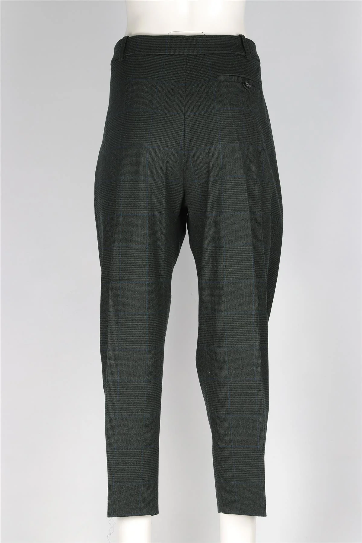 STELLA MCCARTNEY GREEN WOOL TAPERED PANTS IT 44 UK 12 - Image 4