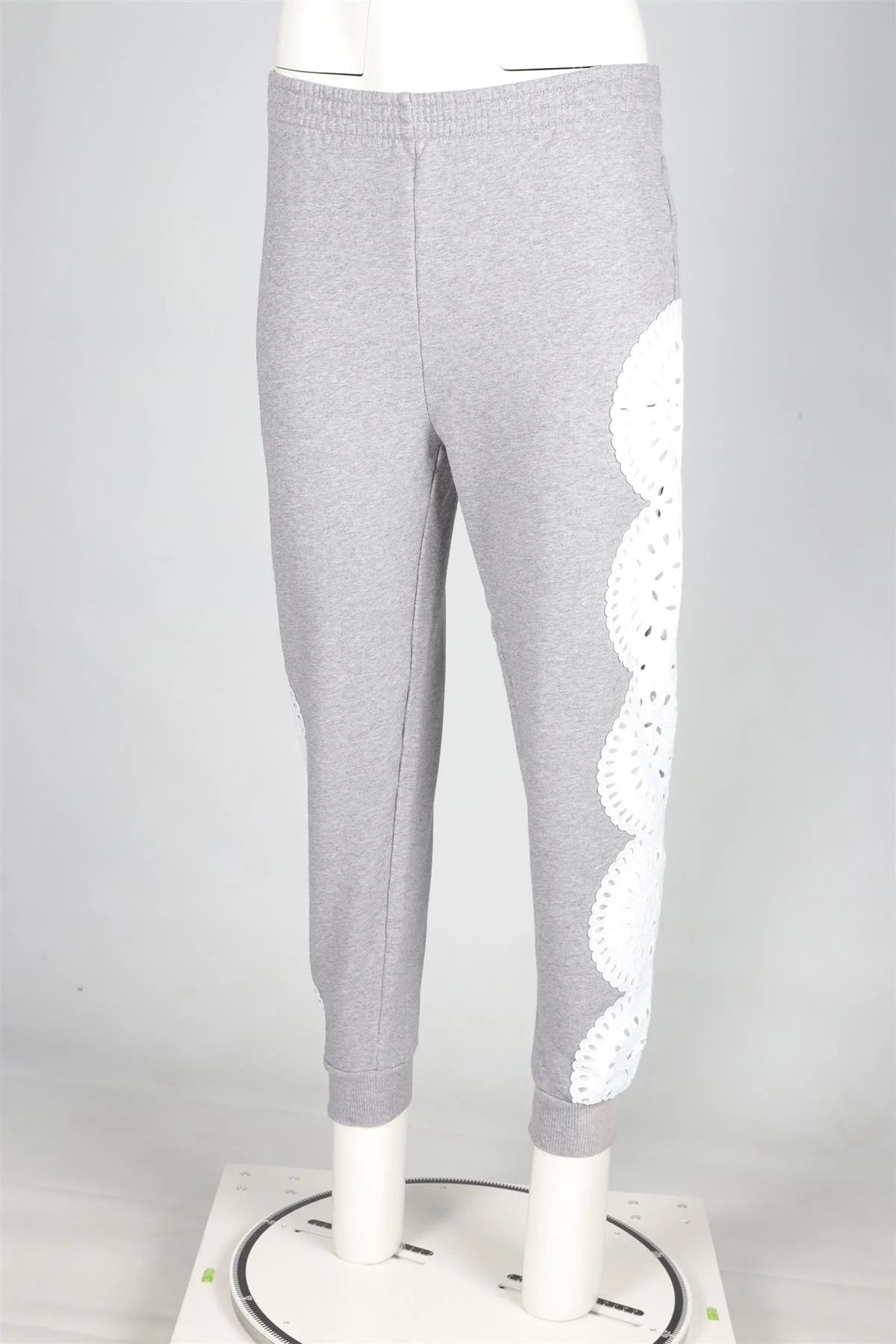STELLA MCCARTNEY GREY COTTON TRACK PANTS IT 40 UK 8 - Image 3