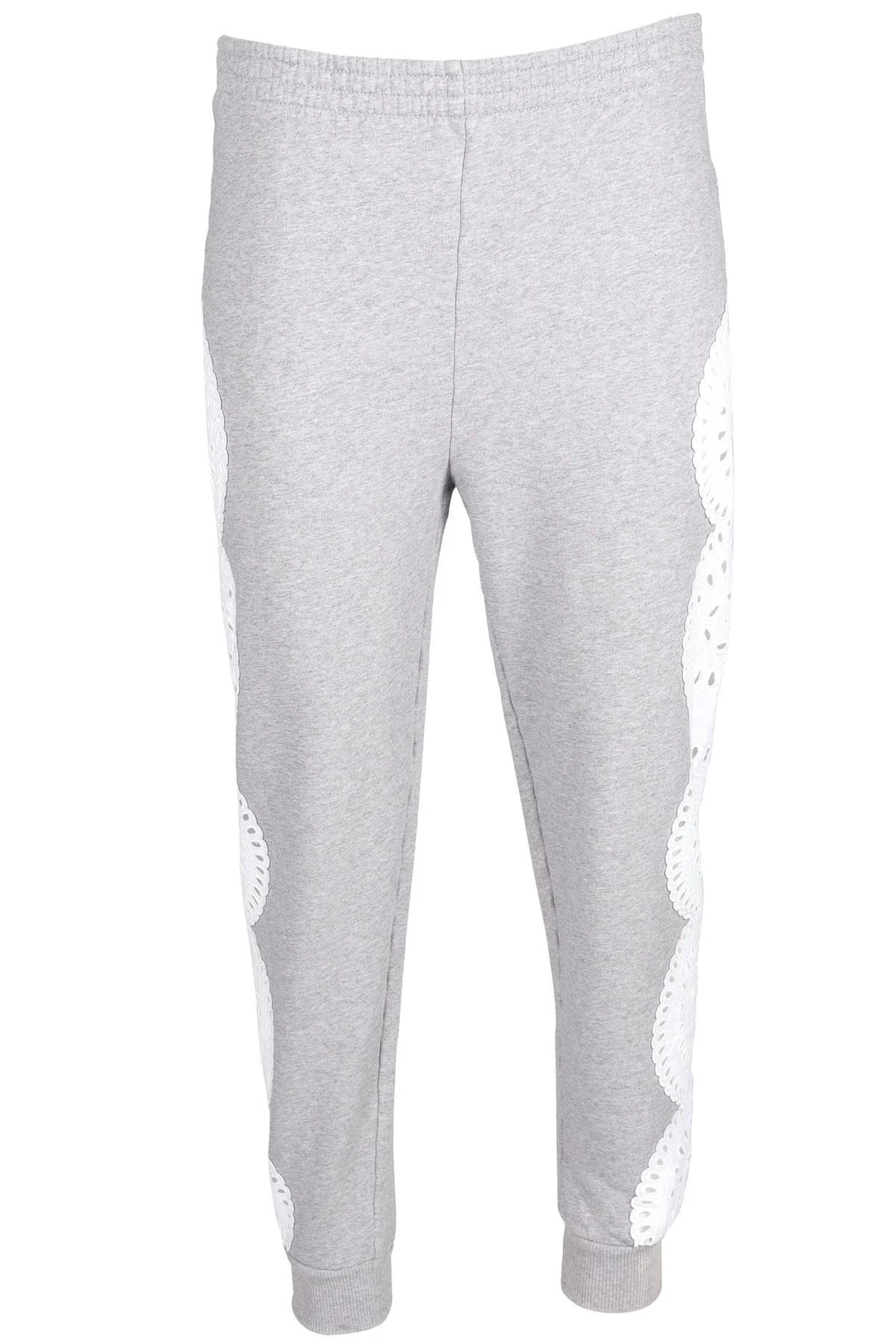 STELLA MCCARTNEY GREY COTTON TRACK PANTS IT 40 UK 8 - Image 5