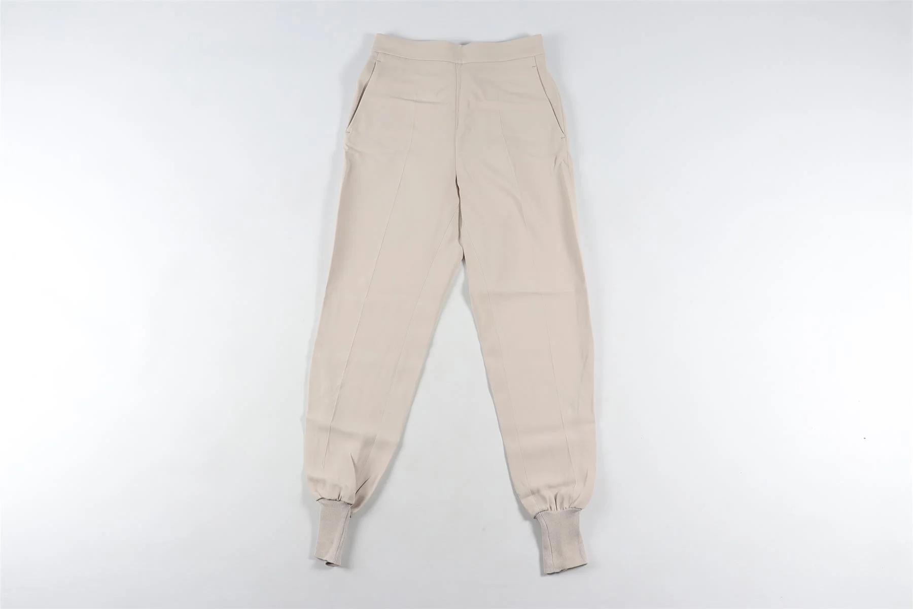STELLA MCCARTNEY GREY CREPE TAPERED PANTS IT 36 UK 4 - Image 2