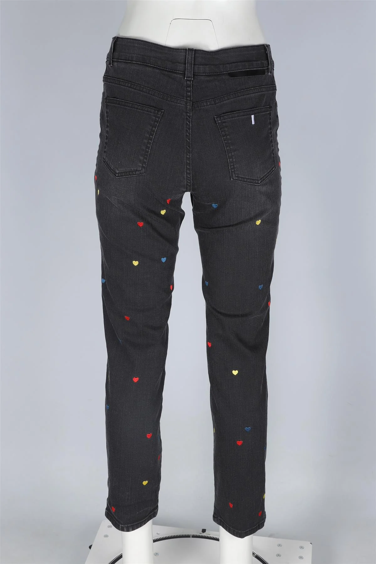 STELLA MCCARTNEY GREY HIGH RISE STRAIGHT LEG JEANS W29 UK 10-12 - Image 4