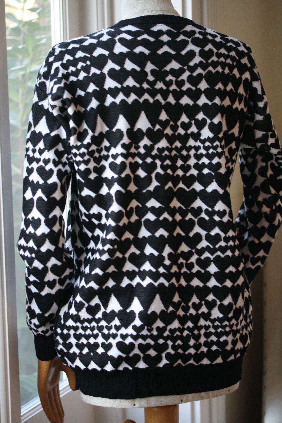 STELLA MCCARTNEY HEART PRINT COTTON/WOOL SWEATER JUMPER UK 10 - Image 3