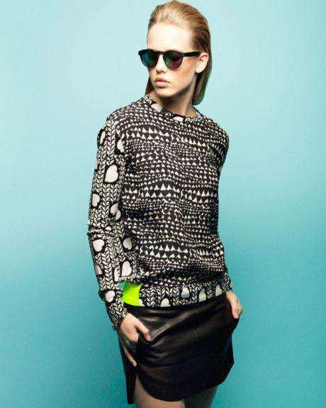 STELLA MCCARTNEY HEART PRINT COTTON/WOOL SWEATER JUMPER UK 10 - Image 6