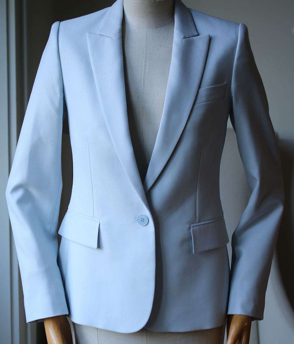 STELLA MCCARTNEY INGRID WOOL-PIQUÉ BLAZER IT 36 UK 4 - Image 3
