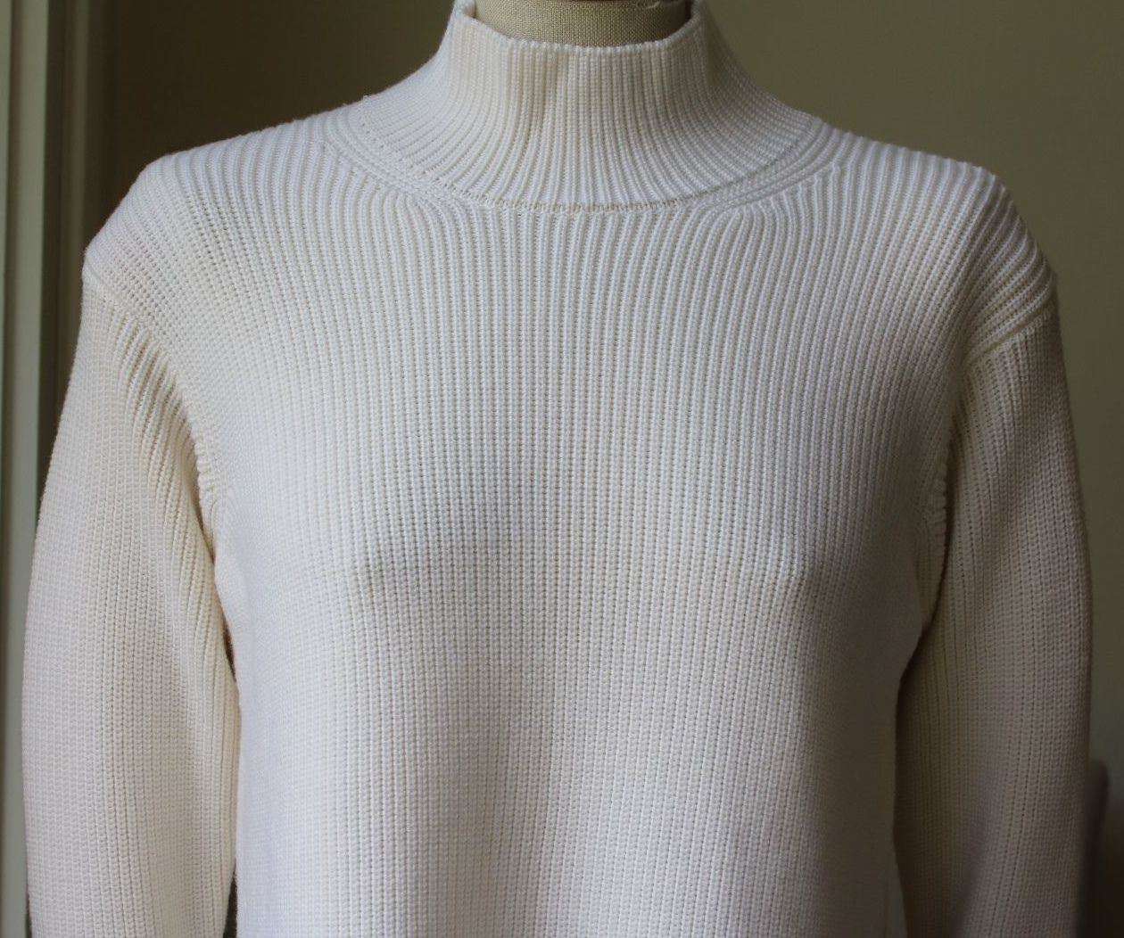 STELLA MCCARTNEY IVORY VENTED TURTLENECK SWEATER IT 38 UK 6 - Image 7
