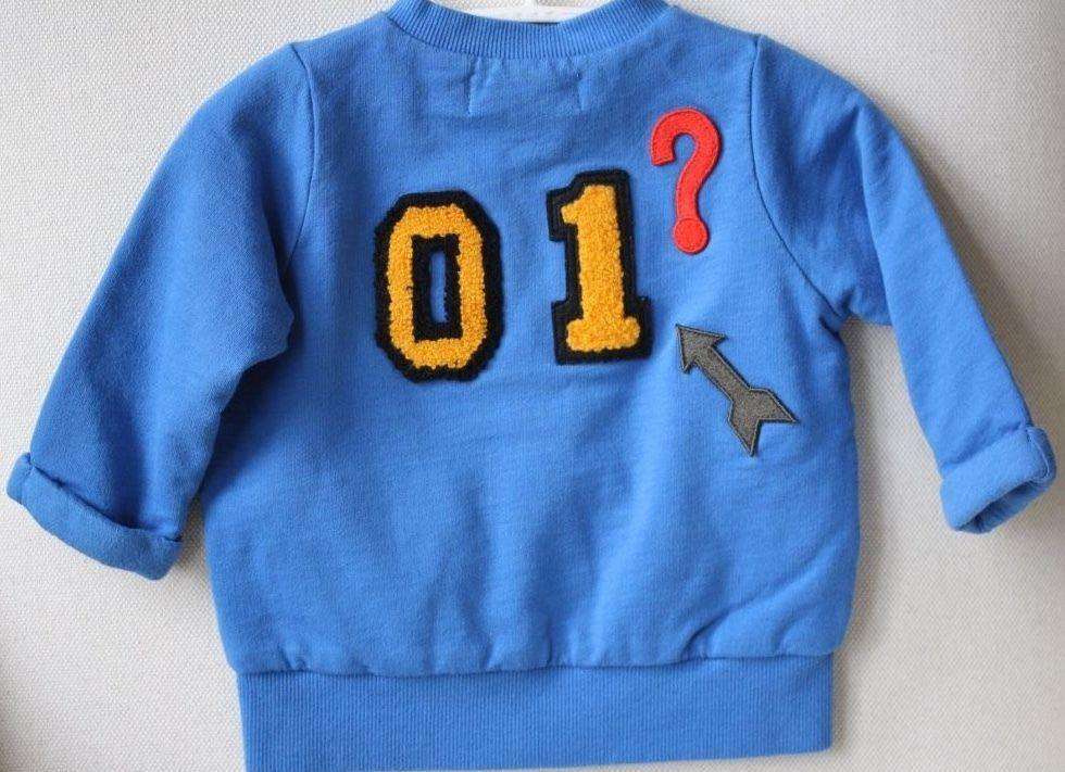 STELLA MCCARTNEY KIDS BABY BLUE BADGE SWEATSHIRT 12 MONTHS - Image 3