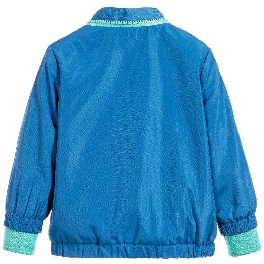 STELLA MCCARTNEY KIDS BABY BLUE LIGHTWEIGHT HOODED SCOUT JACKET 12 MONTHS - Image 5
