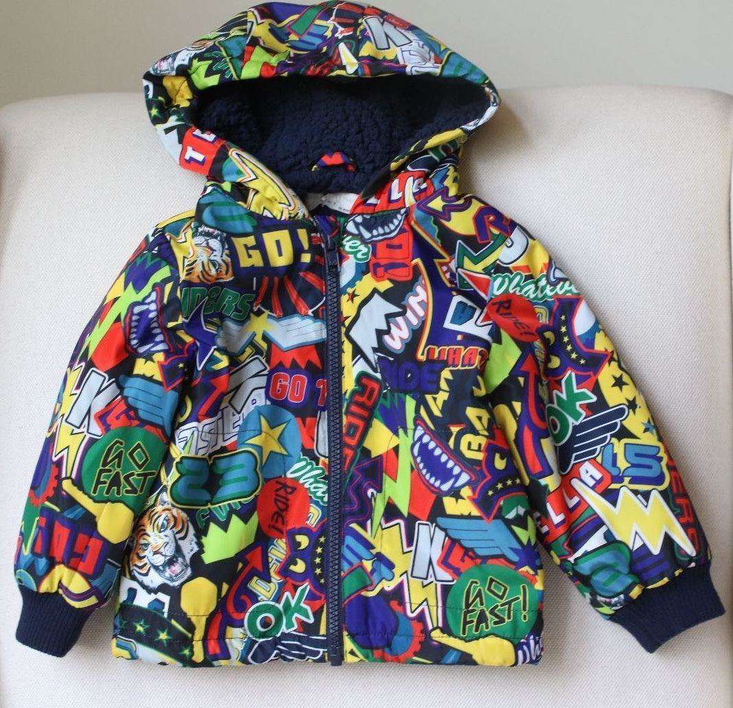 STELLA MCCARTNEY KIDS BABY BOYS STICKER PRINT SCOUT JACKET 18 MONTHS - Image 2
