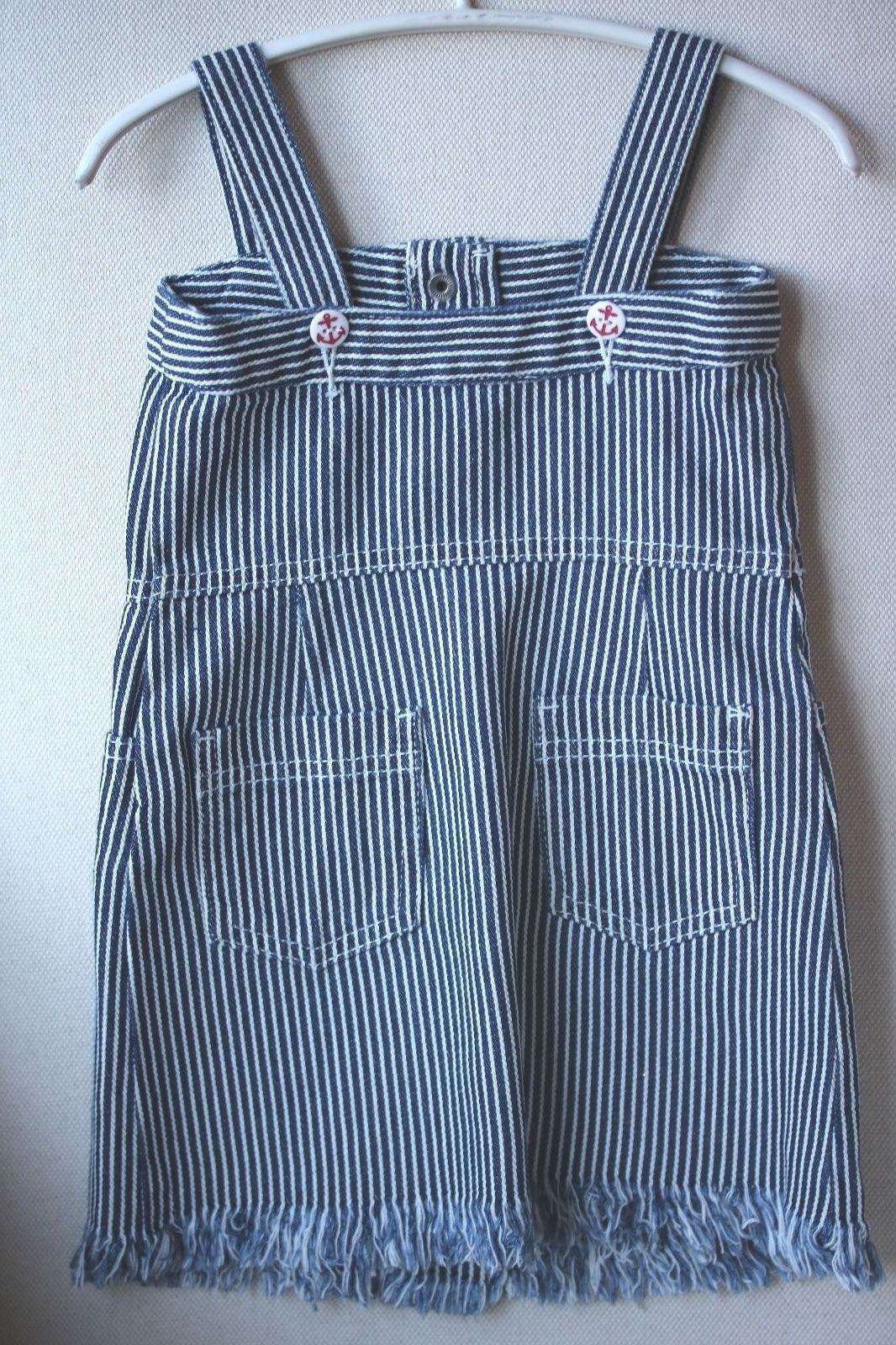STELLA MCCARTNEY KIDS BABY DENIM STRIPED WHITE DRESS 3 YEARS - Image 2