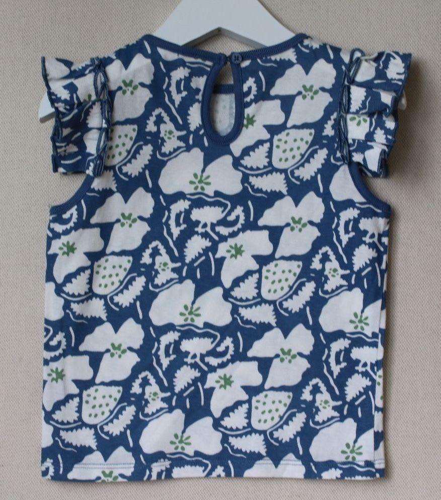 STELLA MCCARTNEY KIDS BABY GIRLS FLORAL BLUE FRILLY TOP 3 YEARS - Image 2