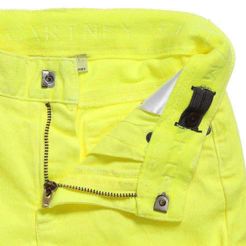 STELLA MCCARTNEY KIDS BABY GIRLS NEON YELLOW SHORTS 2 YEARS - Image 5