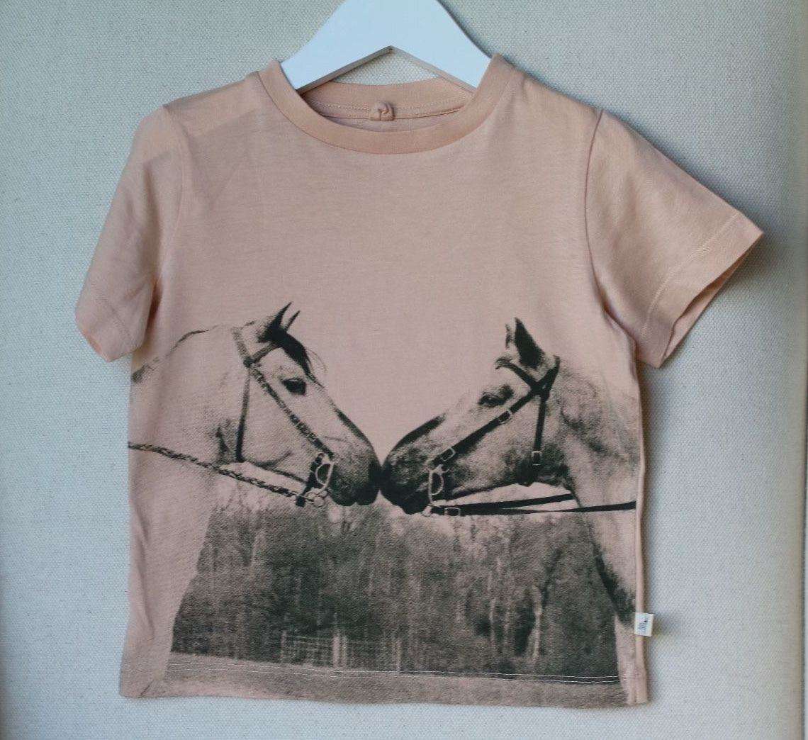 STELLA MCCARTNEY KIDS BABY GIRLS PEACH PINK HORSE PRINT ARLO TOP 3 YEARS - Image 2