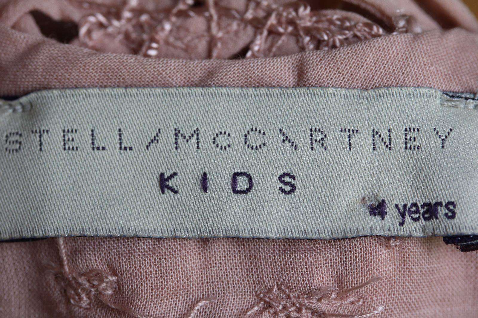 STELLA MCCARTNEY KIDS BABY GIRLS PINK FLORAL EMBROIDERED DRESS 4 YEARS - Image 6